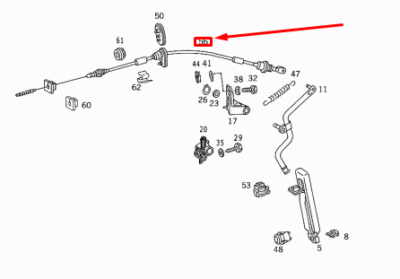 MERCEDES-BENZ E W124 Throttle Wire Cable A1243002330 NEW GENUINE  