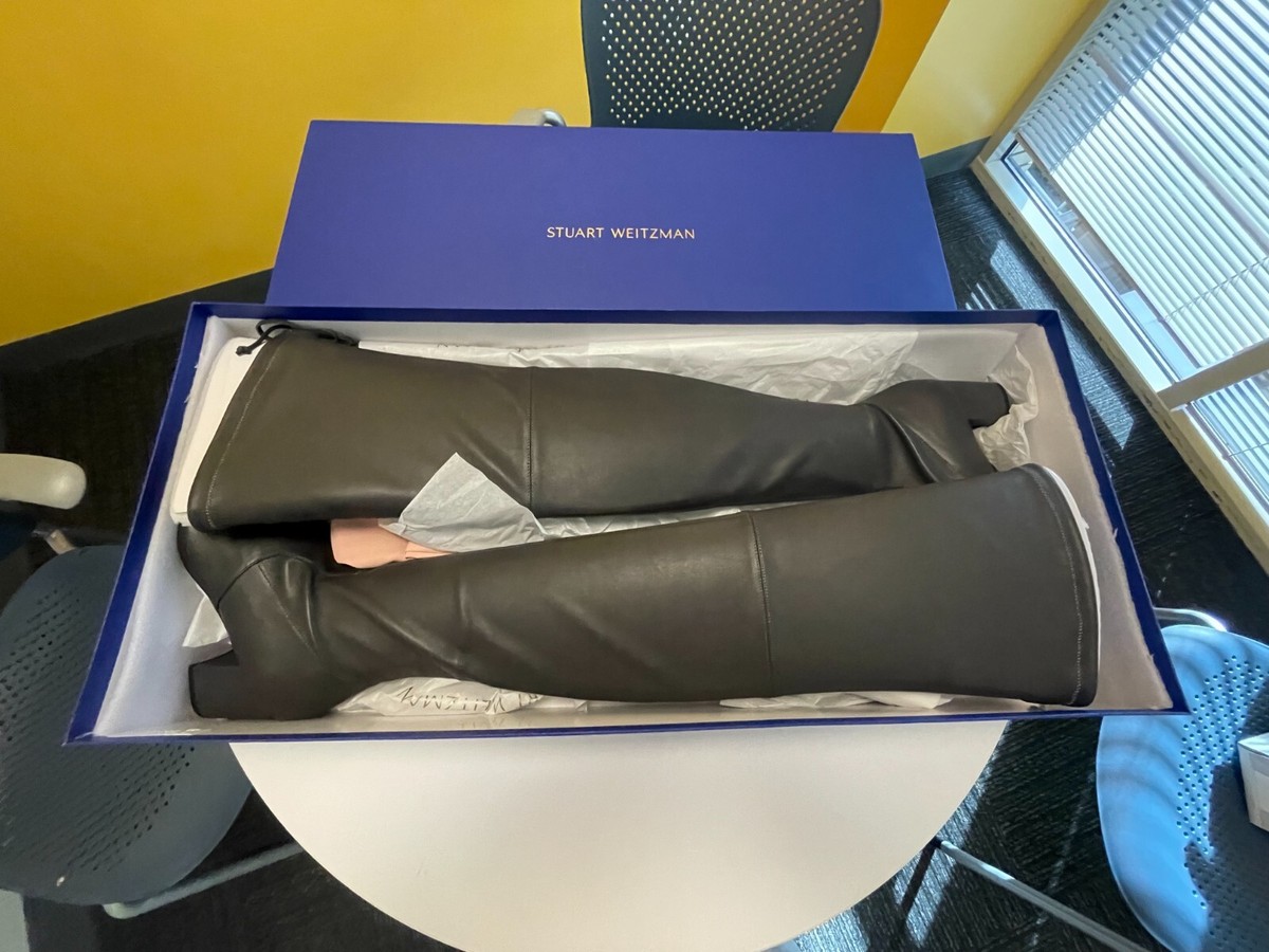 (残りわずか）Stuart Weitzman Genna 60 レザーブーツ STUART WEITZMAN Genna 60 Leather Thigh High City | Depop