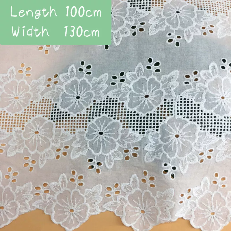 Bulk-buy 7 Colors Lace Embroidery 100%Cotton Embroidery Fabric for Dress  and Cloth Eyelet Embroidery Fabric price comparison