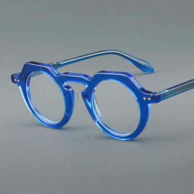 Polygon Reading Glasses Men Women Readers Acetate Retro Round Eyeglass Frames