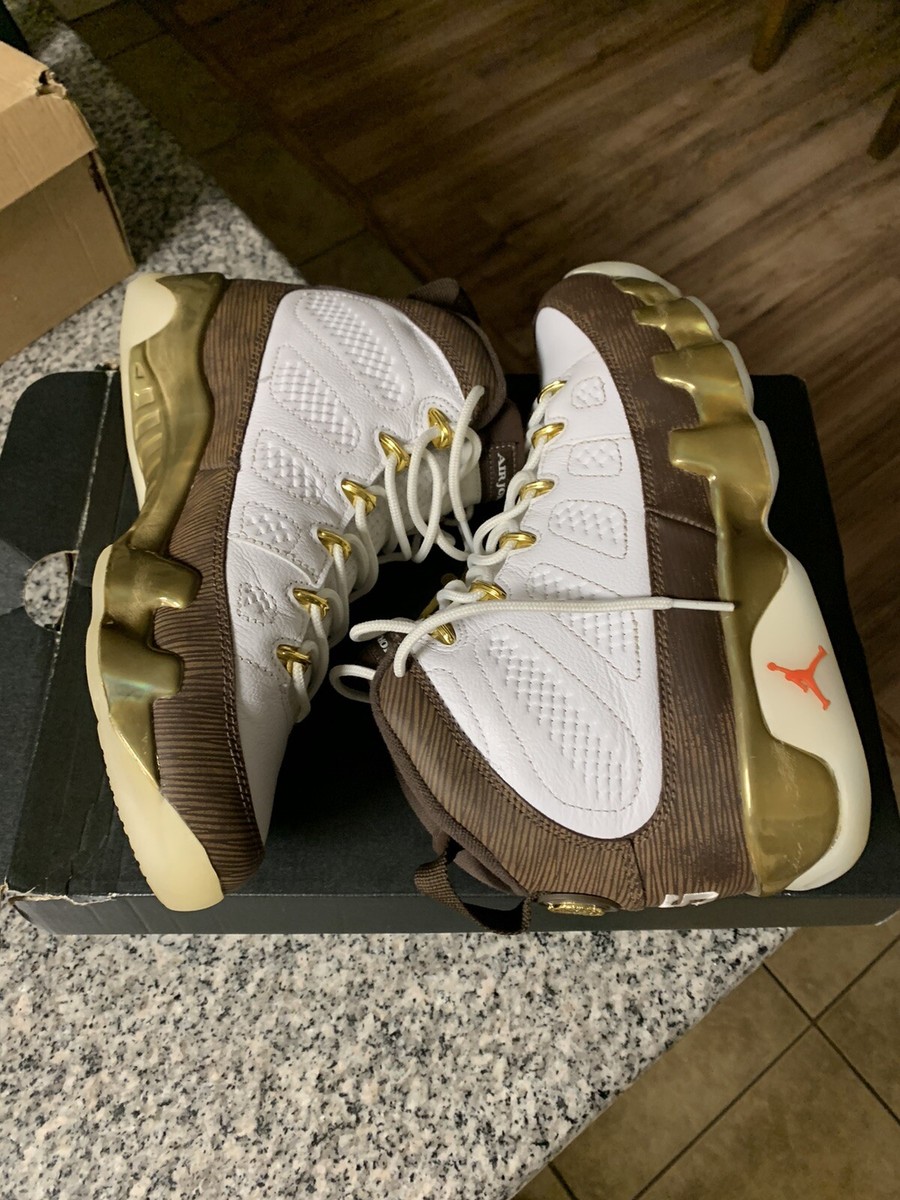 Nike Air Jordan 9 IX Retro MOP Melo White Brown Gold Mens Size 7.5