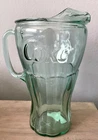 Coca-Cola Coke Vintage Glass Pitcher Clear 9.5" tall RARE