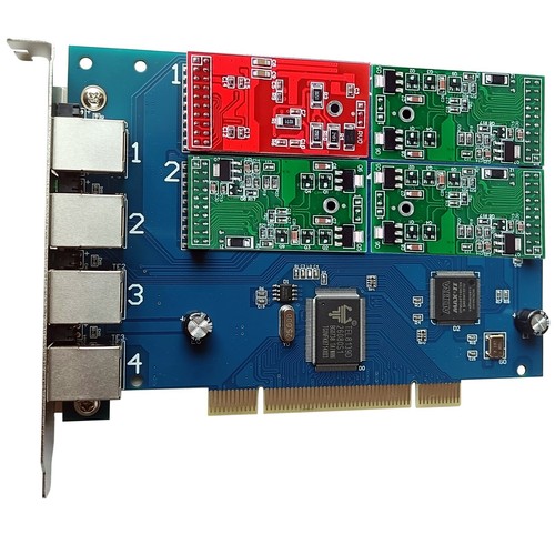 Asterisk Card TDM410P PCI 1 FXO+3 FXS Card FXO Board Issabel FreePBX TDM400P - Picture 2 of 11