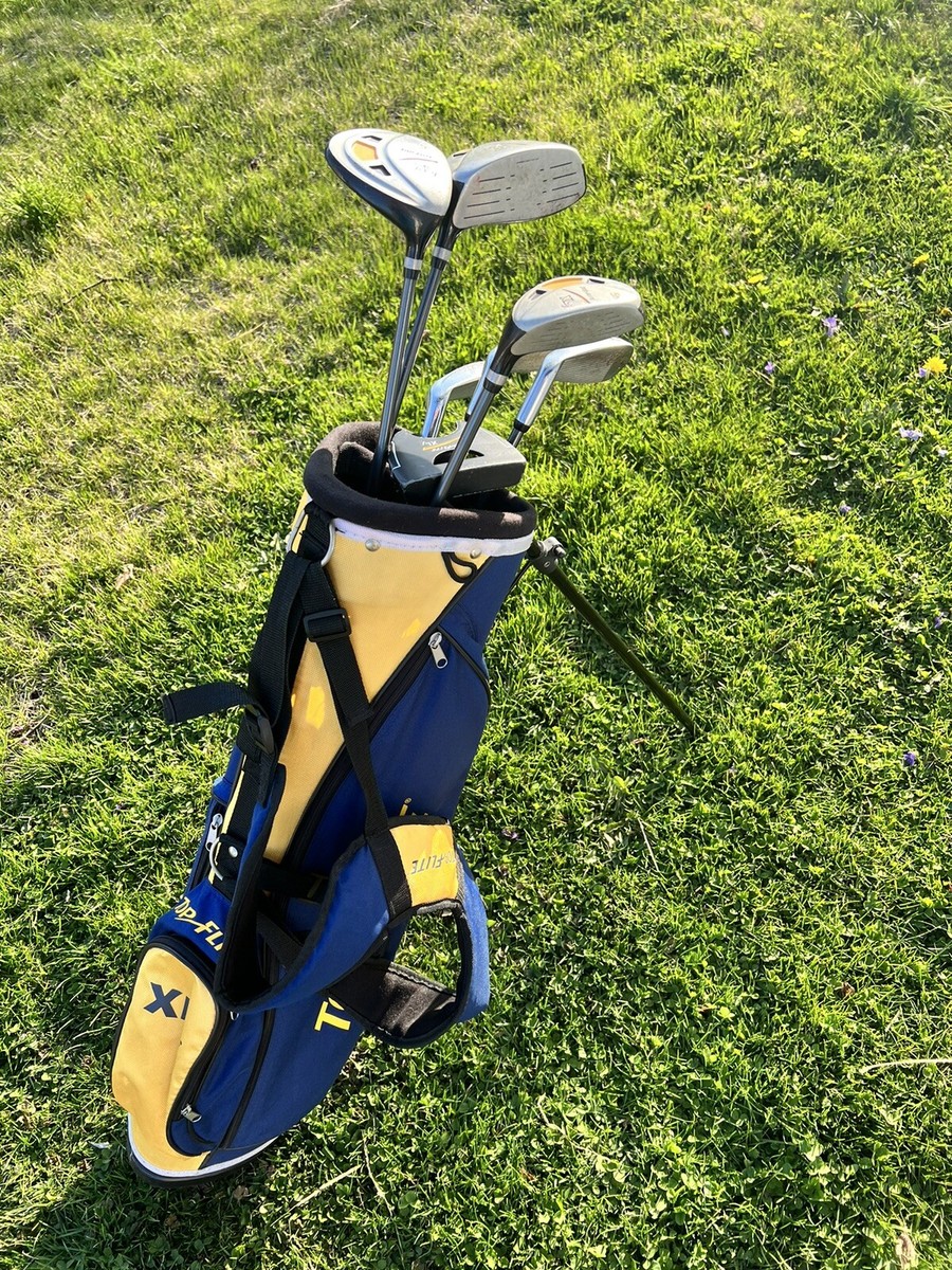 Top Flite XLj Synchro-Flex Junior Golf Clubs W/ Bag Driver, 5, 5h