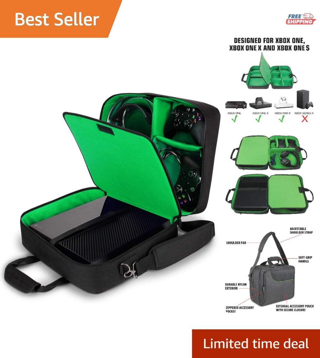Travel Case Xbox Series X Accessory Compatibility Usa Gear Xbox Series X  Carrying Case Xbox Console Travel Case