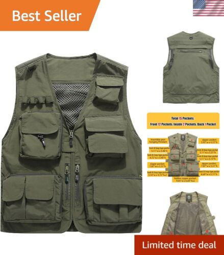 Stylish Lightweight Men's Travel Vest - Quick Dry & Versatile for Any Activity