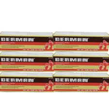 Derman Antifungal Cream. Athlete's Foot & Skin Fungus Relief. 0.88 oz. Pack of 6