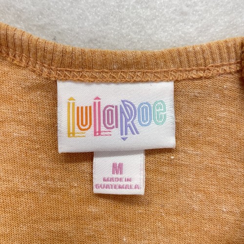 LuLaRoe Randy Womens Size M Medium Orange Tribal Aztec 3/4 Sleeves Crew Neck NWT - Picture 8 of 15