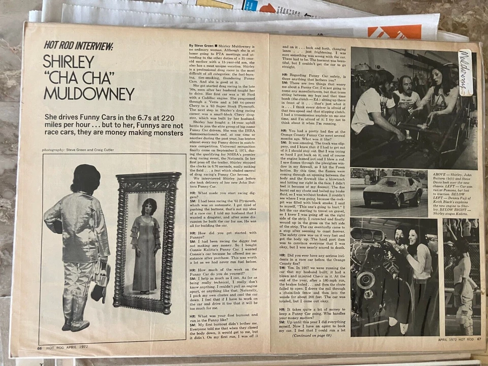 AA/F  NHRA  Fuel Dragster 1/4 mile Queen Shirley "Cha-Cha" Muldowney Hot Rod re - Imagem 3 de 4