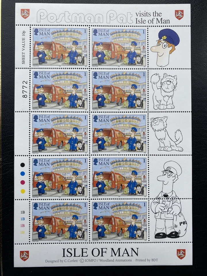 ISLE OF MAN 1994 POSTMAN PAT VISITS THE ISLE OF MAN STAMPS - 1P SHEET OF 10 - Image 2 of 3