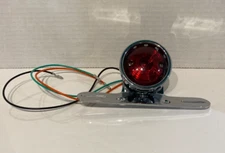 NEW VINTAGE STYLE DRILLED CHROME TAILLIGHT WITH MOUNT MID-USA #11258