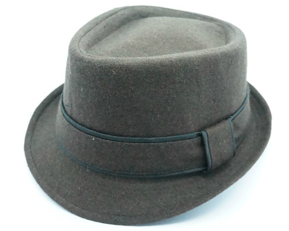 Unisex Grey Wool Poly FD-125 Diamond Crown Stingy Fedora Hat | eBay