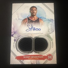 2023-24 Topps Motif - Rookie Dual Relic Autographs Scoot Henderson /49
