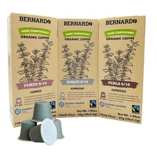 Variety: Dolce, Perla, Forte, USDA Organic Espresso Capsules Compatible with Nes