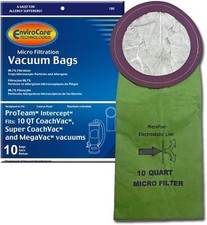 EnviroCare Vacuum Cleaner Bags Fit Proteam SuperCoach 10 Qt Backpacks 10 Pack