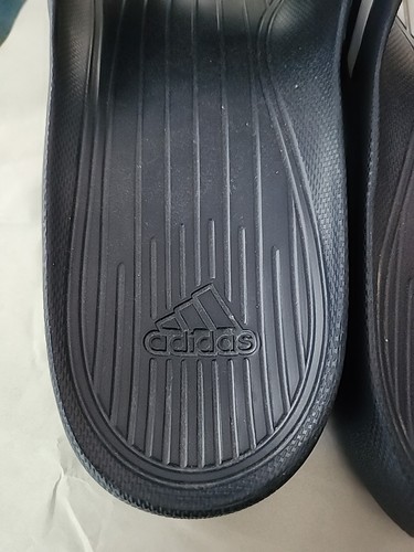 ADIDAS Duramo Blue/White 3-Striped Lightweight Slides Sandals Mens size 18 - Picture 5 of 15