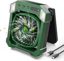 10000mAh Portable Solar Powered Fan Battery Powered Camping Rechargeable