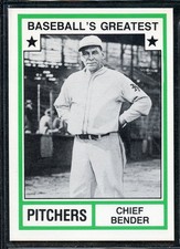 1982 TCMA Baseball's Greatest Pitchers - #45 - Chief Bender - New York Giants
