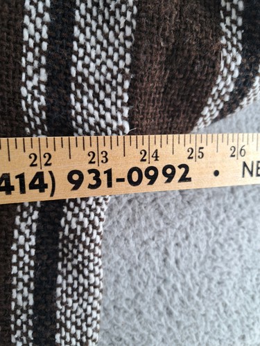 Artesanias Vega Mexican Baha Hoodie Sweatshirt Mens Large Brown Striped Boho - Picture 4 of 10