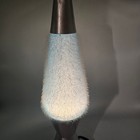 Faux Hair Lava Lamp Silver Blue Working Includes Bulb Fuzzy Furry  — photo 5