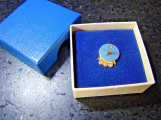 VINTAGE GOLD FILLED DIAMONDS SAPPHIRES GRUMMAN AERONAUTICS SERVICE LAPEL PIN LOT