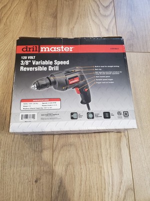Drill Master 3/8'' Variable Speed Reversible Drill 120V 3.2A Open Box New