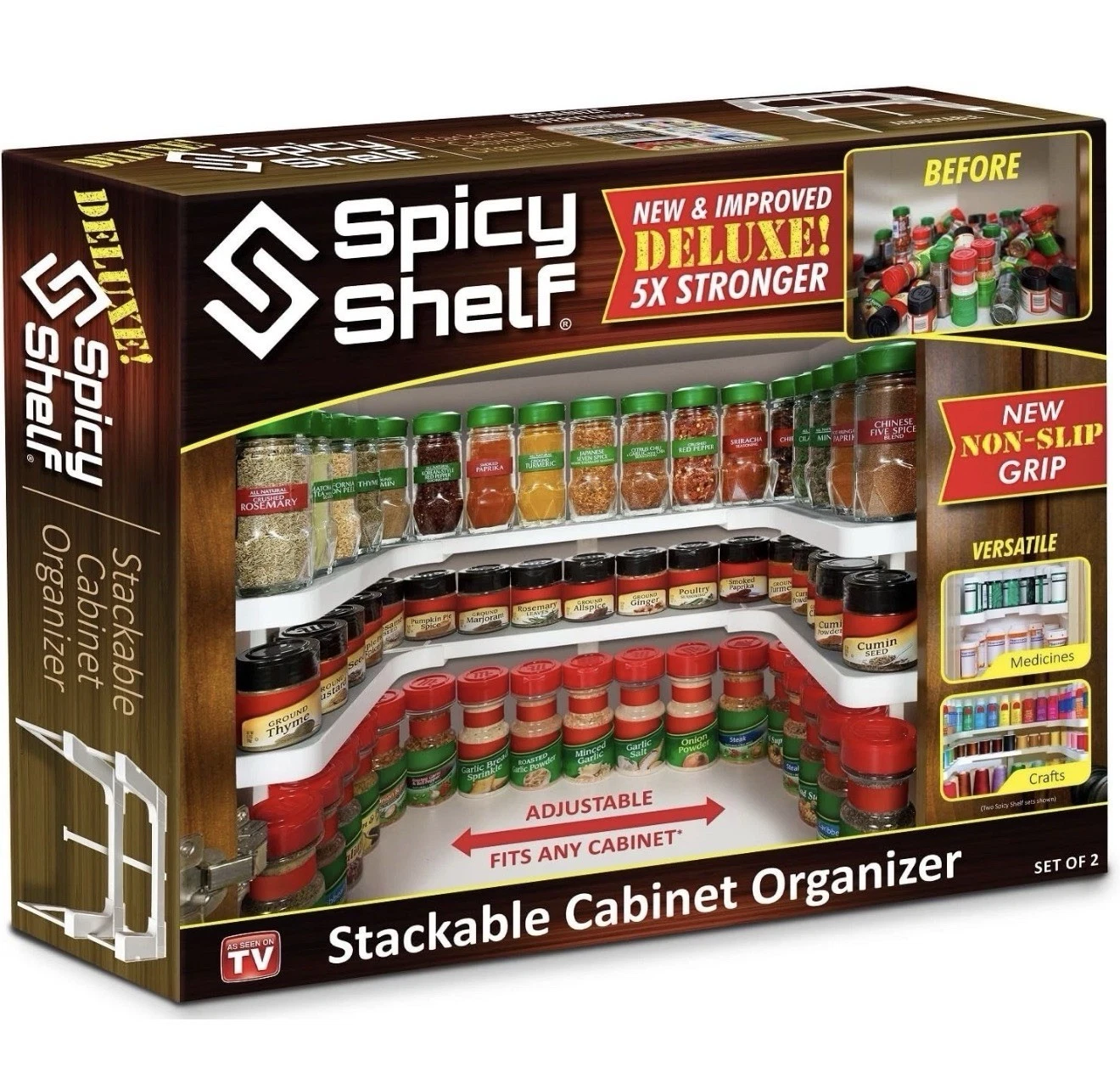 The Spicy Shelf Deluxe (1 set of 2 shelves) 2.25, White