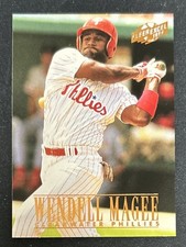 1996 Fleer Excel Wendell Magee Sample Baseball Rookie Card (RC) Phillies OF GD. rookie card picture