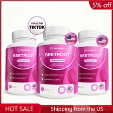 Capsules Supports Blood Pressure 60Ct Rosabella Organic Beet Root Powder -3 Pcs