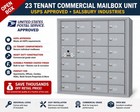 Salsbury USPS Approved 23 Tenant Commercial Mailbox Unit – Open Box — photo 1