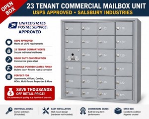 Salsbury USPS Approved 23 Tenant Commercial Mailbox Unit – Open Box