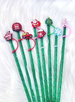 #ad 8 Pack Christmas Straw Toppers For Straws Tumblers Including Stanley Yeti $10.99