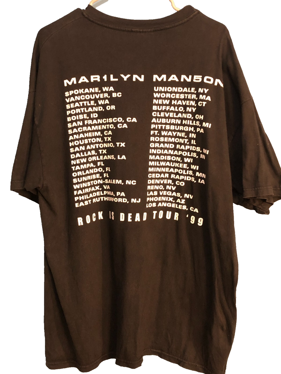 近*ぬ様 marilyn manson ROCK IS DEAD Tシャツ XL 1999 Marilyn Manson Rock Is Dead Tour “ Sex, Drugs And Rock & Roll