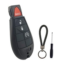 Key Fob Cover Case Shell Replacement Fits for 2013-2018 Dodge Ram 1500 4 Button