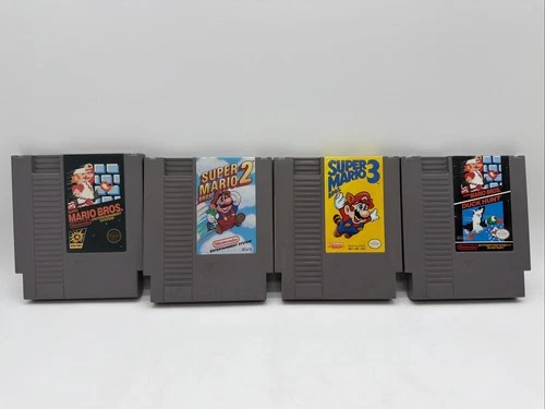 Nintendo NES Super Mario Bros 1, 2, 3 + Duck Hunt Lot of 4 Classic Games Vintage