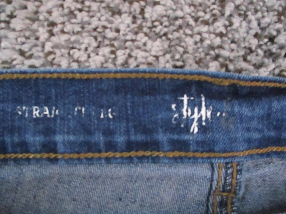 Pantalones de mezclilla Style & Co para mujer 10P azul pierna recta elásticos tiro medio 29x26 Foto 4 de 4