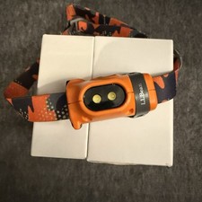 LL Bean Trailblazer Junior Kids Headlamp Orange LED  Used And Works