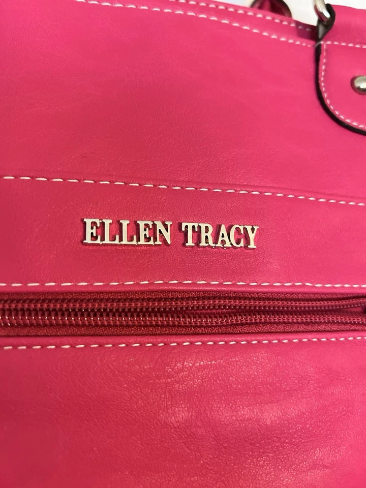 Bolsa de ombro Ellen Tracy rosa quente nova sem etiquetas - Imagem 2 de 4