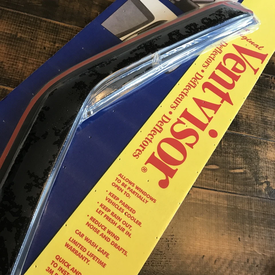 Protectores de lluvia 2 piezas ventana ventilación visera pantalla para Ford furgoneta tamaño completo 92-05 NOS Foto 3 de 4