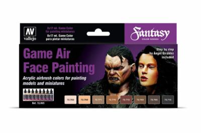 Vallejo Face Painting Game Air Fantasy Color Series 17ml Acrylic Set of 8 Colors