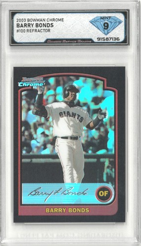 Barry Bonds [Refractor] #100 2003 Bowman Chrome card