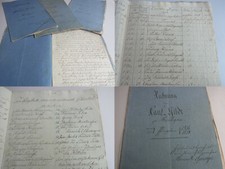 5 x "Invoice of the Purchase Guild of Hardegsen" 1824-1840 / 90 pages described