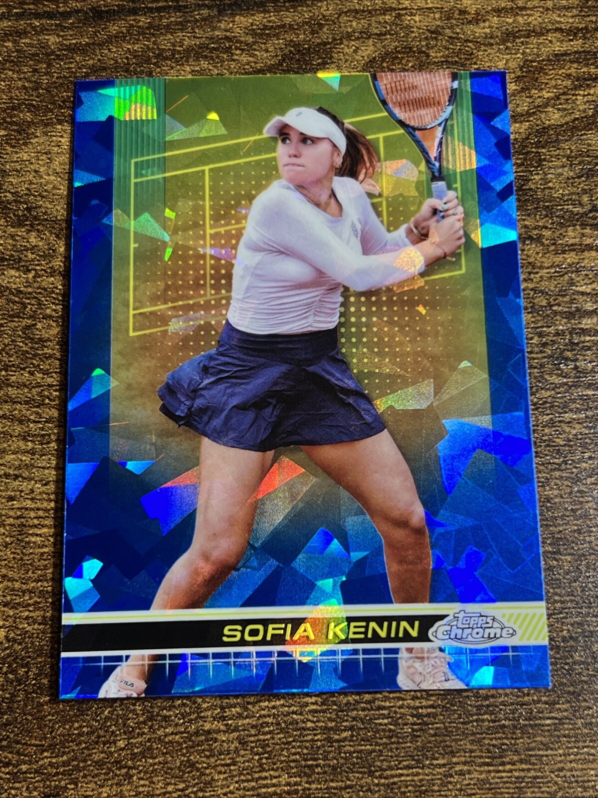 SOFIA KENIN 2024 Topps Chrome Tennis Sapphire Blue Ice Refractor #91