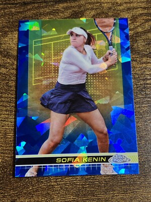 SOFIA KENIN 2024 Topps Chrome Tennis Sapphire Blue Ice Refractor #91
