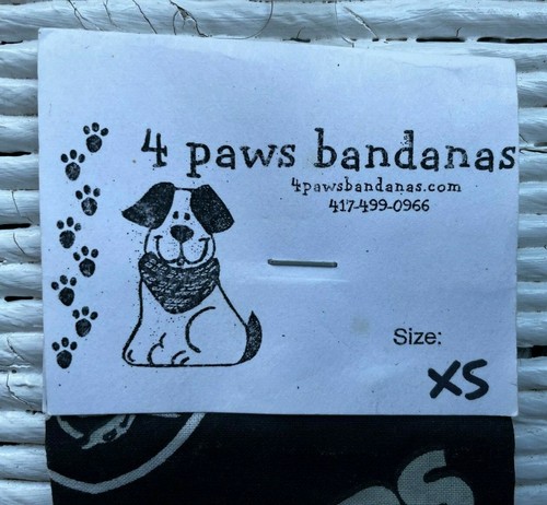 ✅ 4 Paws Bandanas Oakland Raiders Dog Scarf Black sz XS - Picture 2 of 3