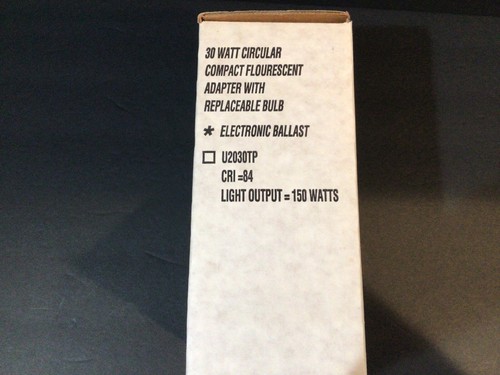 LOA 9" Circleline Screw-In Compact Fluorescent Adapter Bulb 30 Watts C2030TP - Picture 3 of 5
