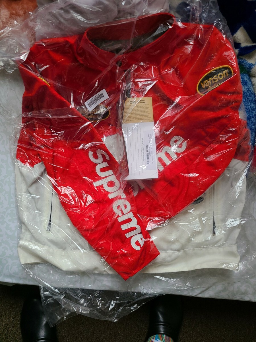 Supreme Vanson Leathers Cordura Red Jacket | eBay