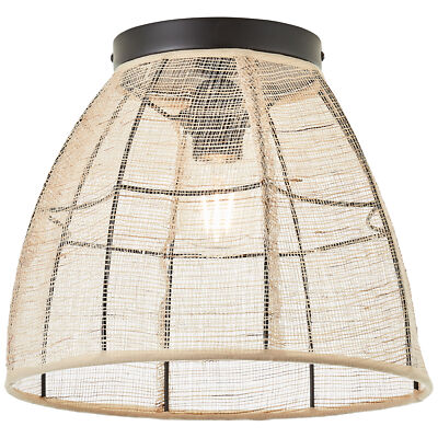 Deckenlampe, Ø 32 cm, E27 Fassung, max. 42 W, schwarz/naturfarben