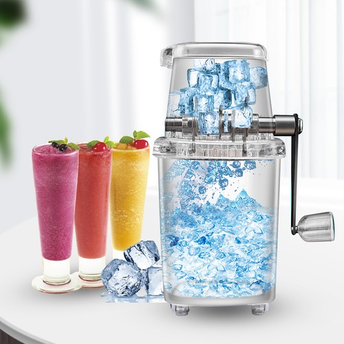 Portable Ice Crusher Manual Block Shaving Maker Machine Snow Cone Shaved Slushie - Picture 1 of 10