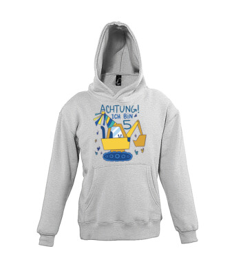 Youth Designz Kids Hoodie Attention 5 Years Old Pullover Print Funny Birthday